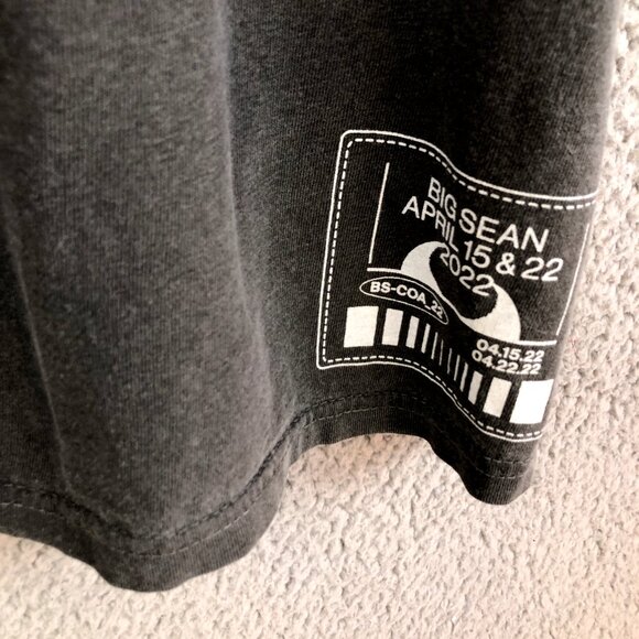Big sean Concert Merch Official T Shirt Adult SIze Large Gray Graphic Rap Tee - Picture 3 of 7